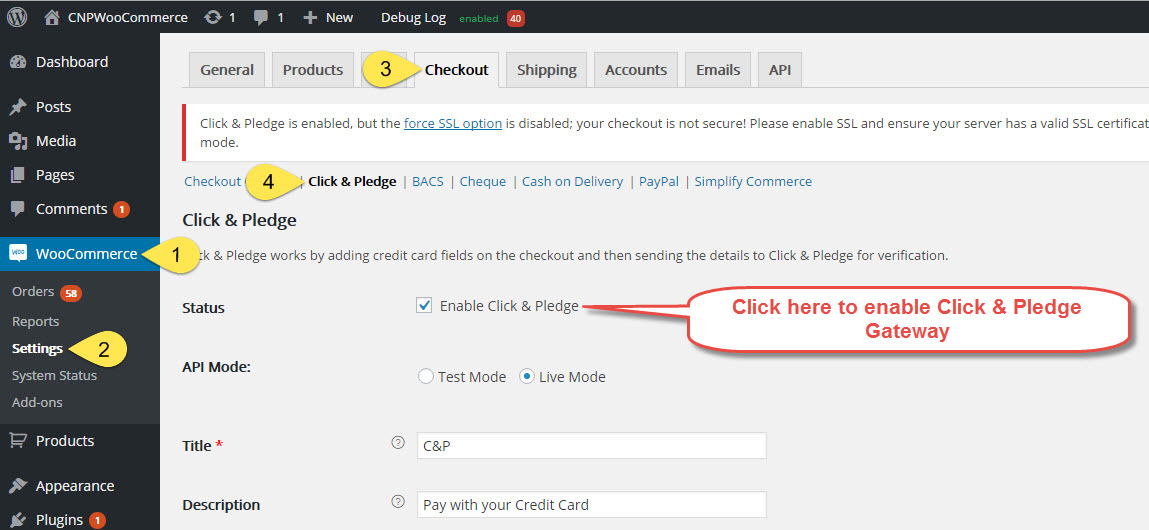 Click & Pledge Payment