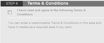 Terms & Conditions - Step 4