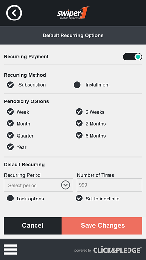 Recurring Options