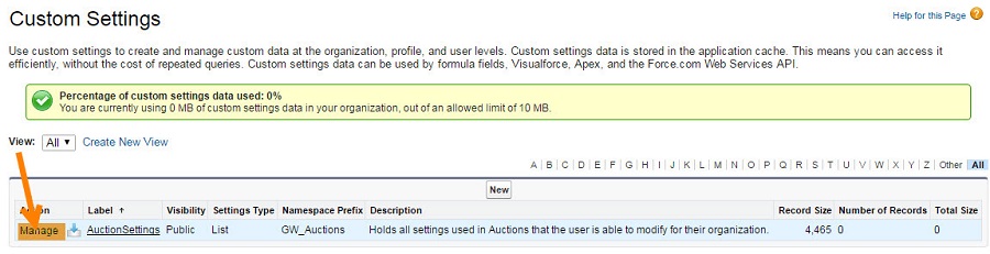 Custom Settings